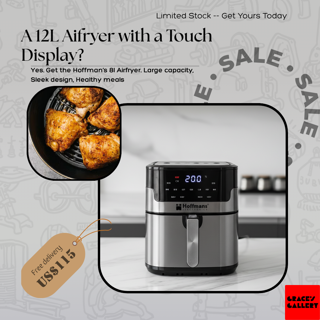 Hoffman's 12L Air Fryer (touch display)