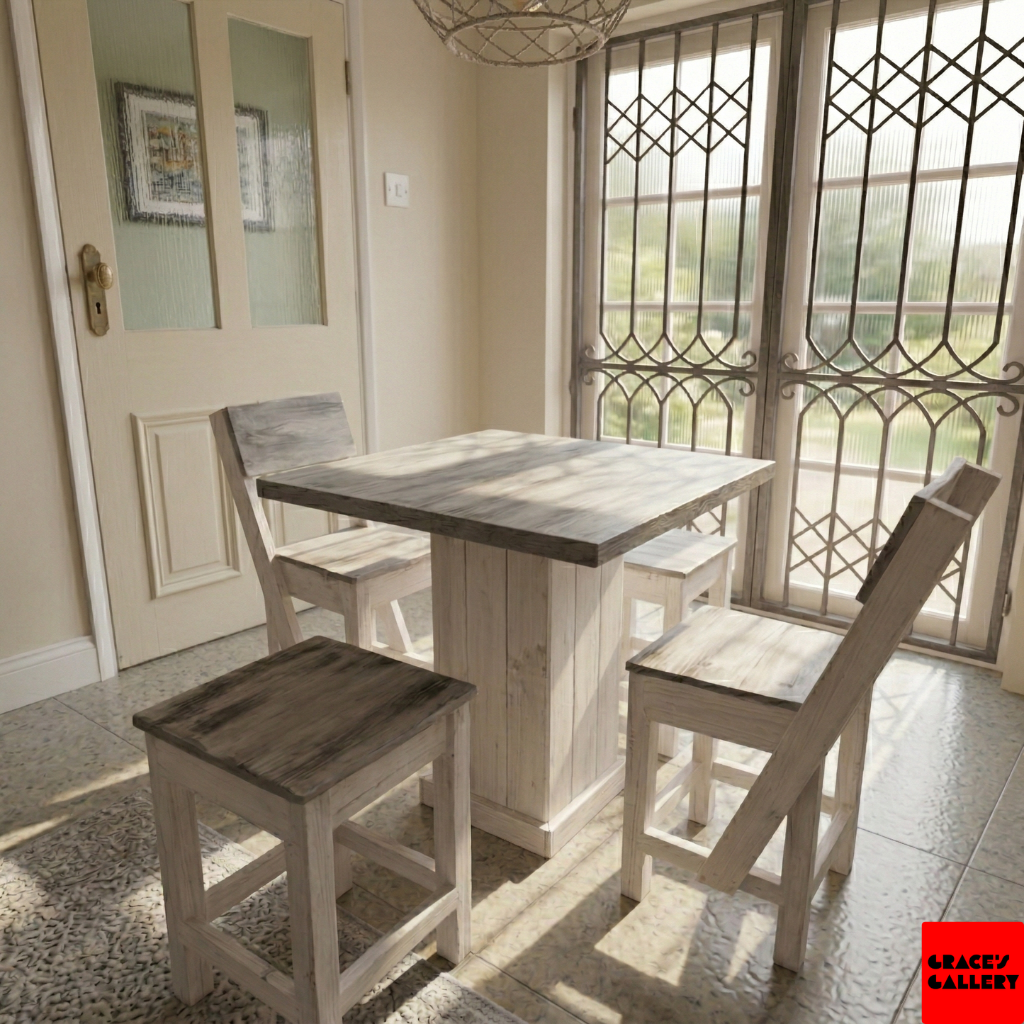 Rustic Solid Pinewood Dining Set [Pre-order]