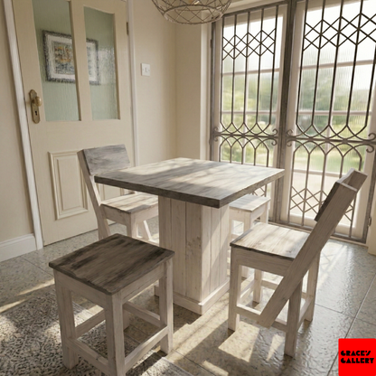 Rustic Solid Pinewood Dining Set [Pre-order]