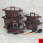 Donnor: 12-Piece Granite Square Cookware Set (Induction Ready)