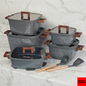 Donnor: 12-Piece Granite Square Cookware Set (Induction Ready)