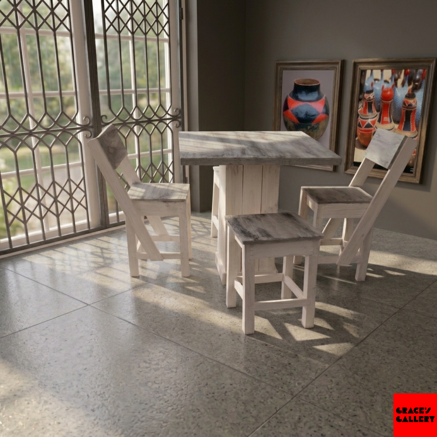 Rustic Solid Pinewood Dining Set [Pre-order]