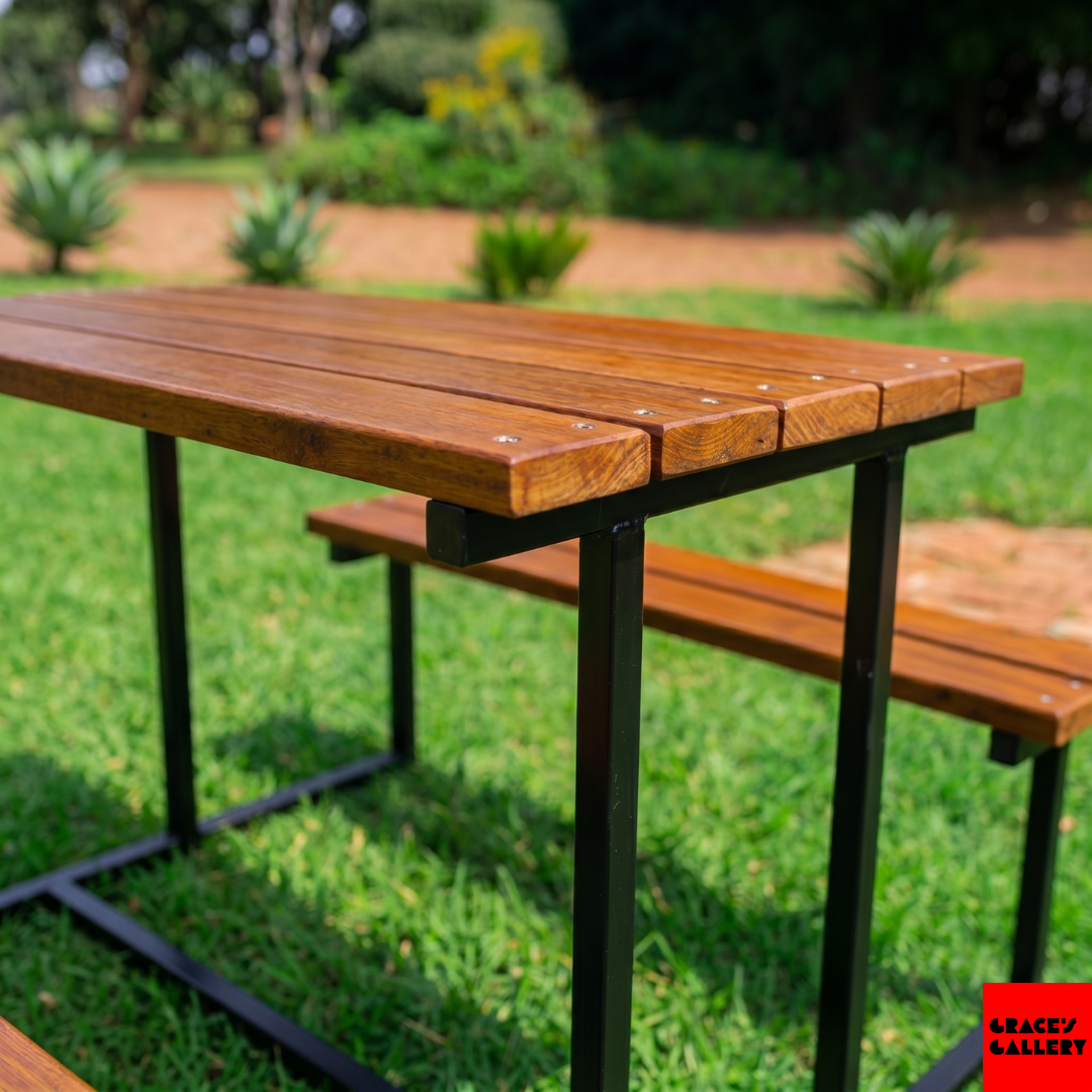Outdoor Bench & Table Set