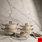 Donnor: Berry 15-Piece Granite Cookware Set
