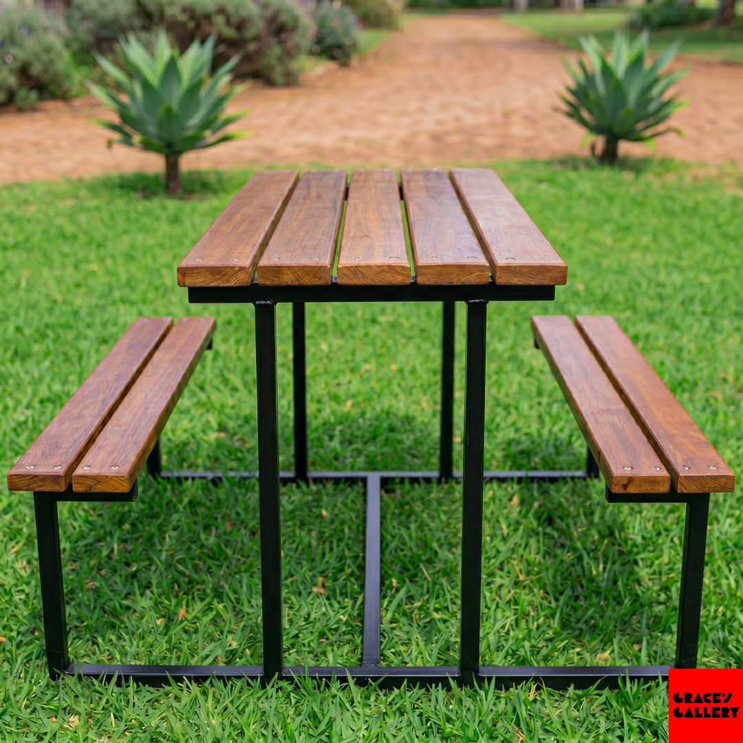 Outdoor Bench & Table Set