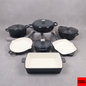 Leopard 11-Piece Enameled Cast Iron Cookware Set