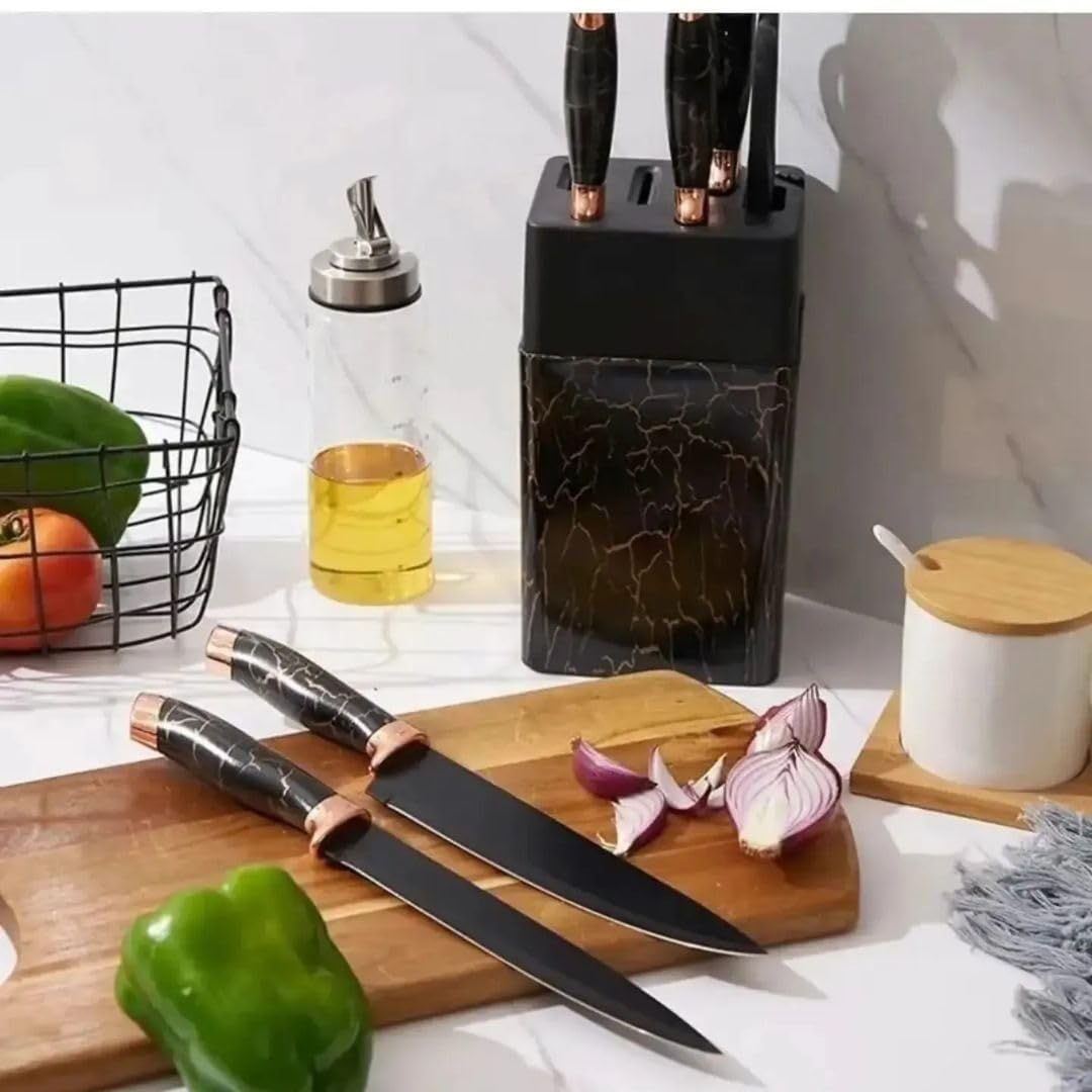 7pc Knife Block + Sharpener