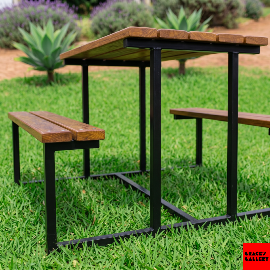 Outdoor Bench & Table Set