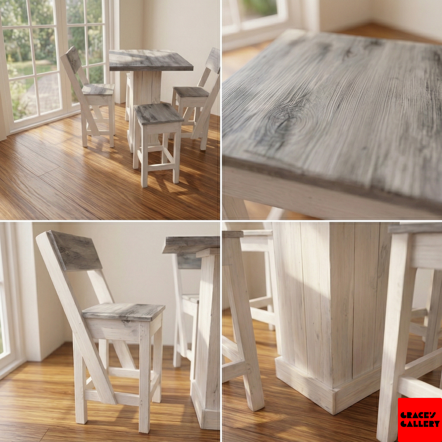 Rustic Solid Pinewood Dining Set [Pre-order]