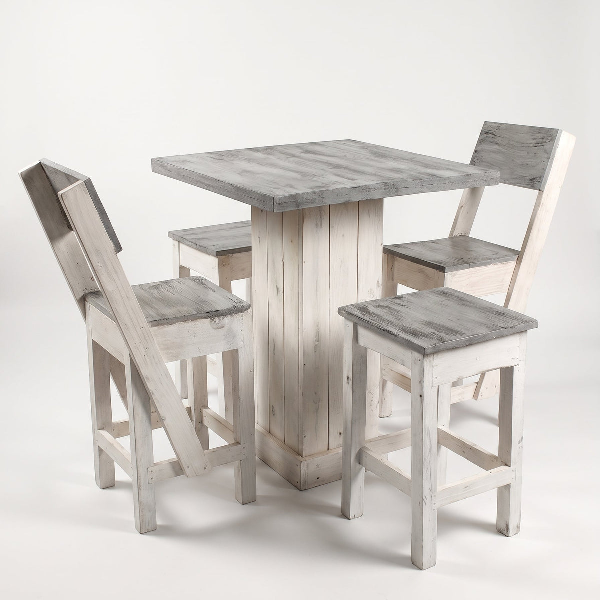 Rustic Solid Pinewood Dining Set