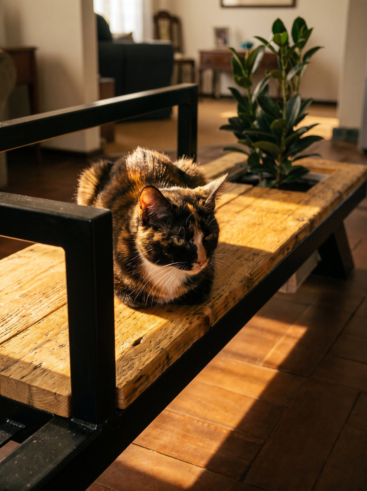 Modern Entryway Planter Bench