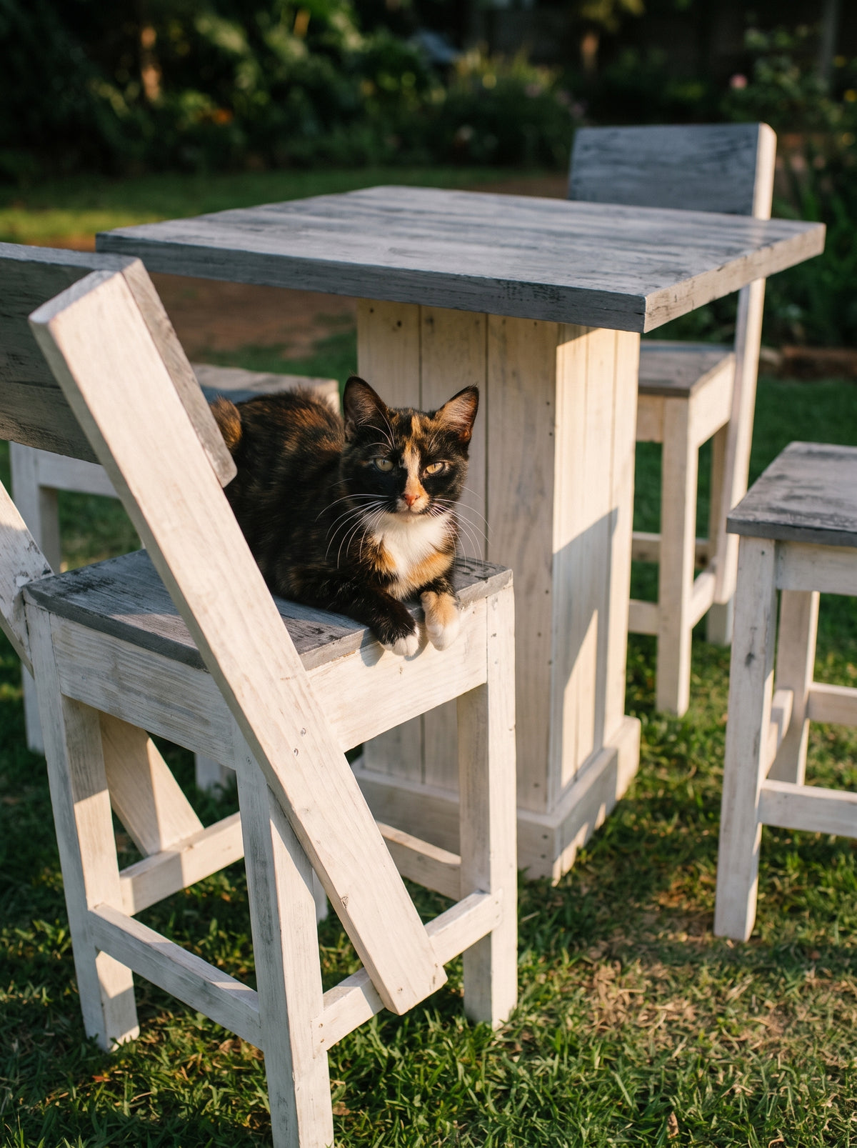 Rustic Solid Pinewood Dining Set
