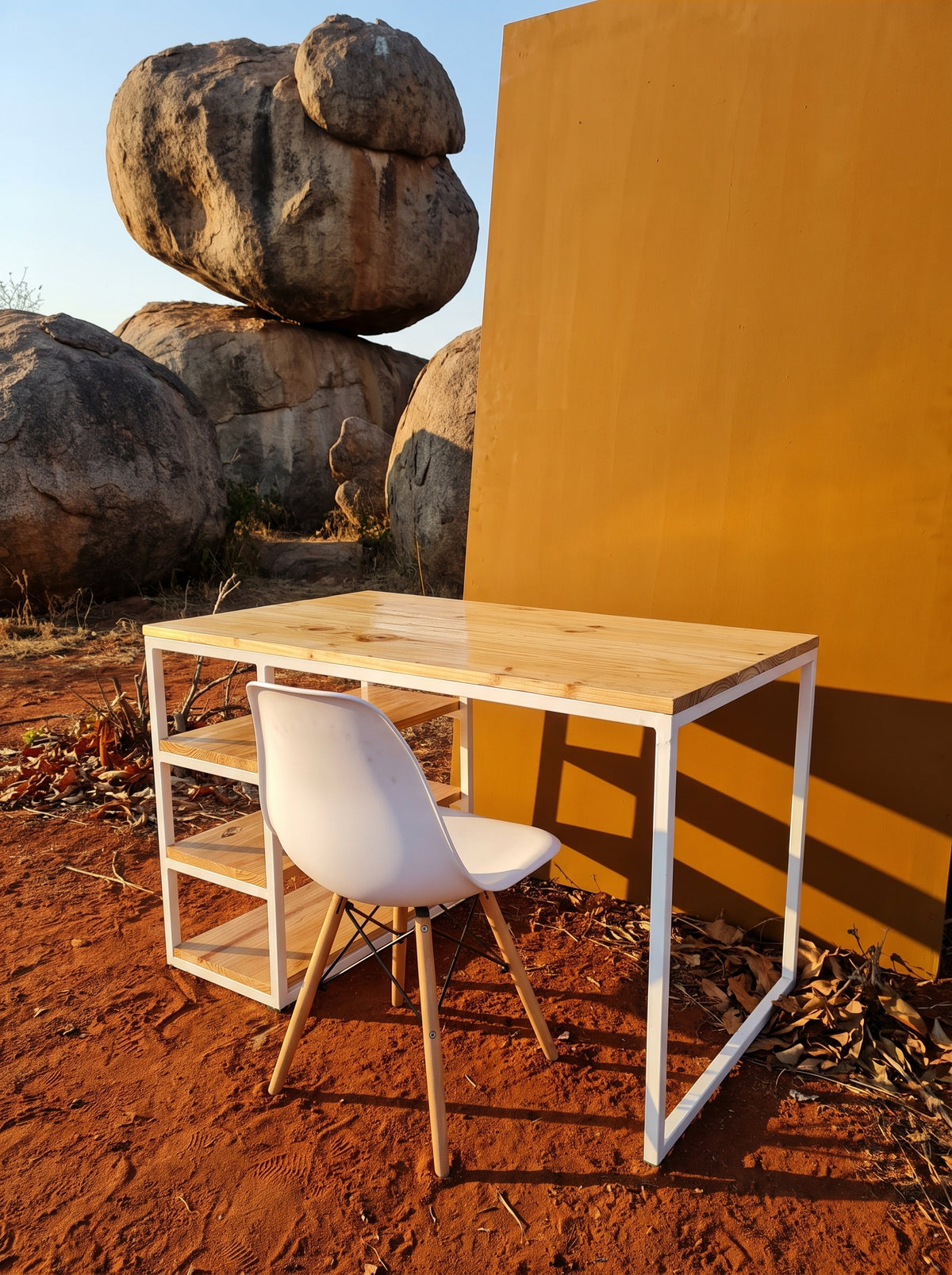 Minimalist Pine Wood Desk