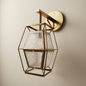 Radiant Gold Hexagon Wall Sconce – Luxe Geometric Light