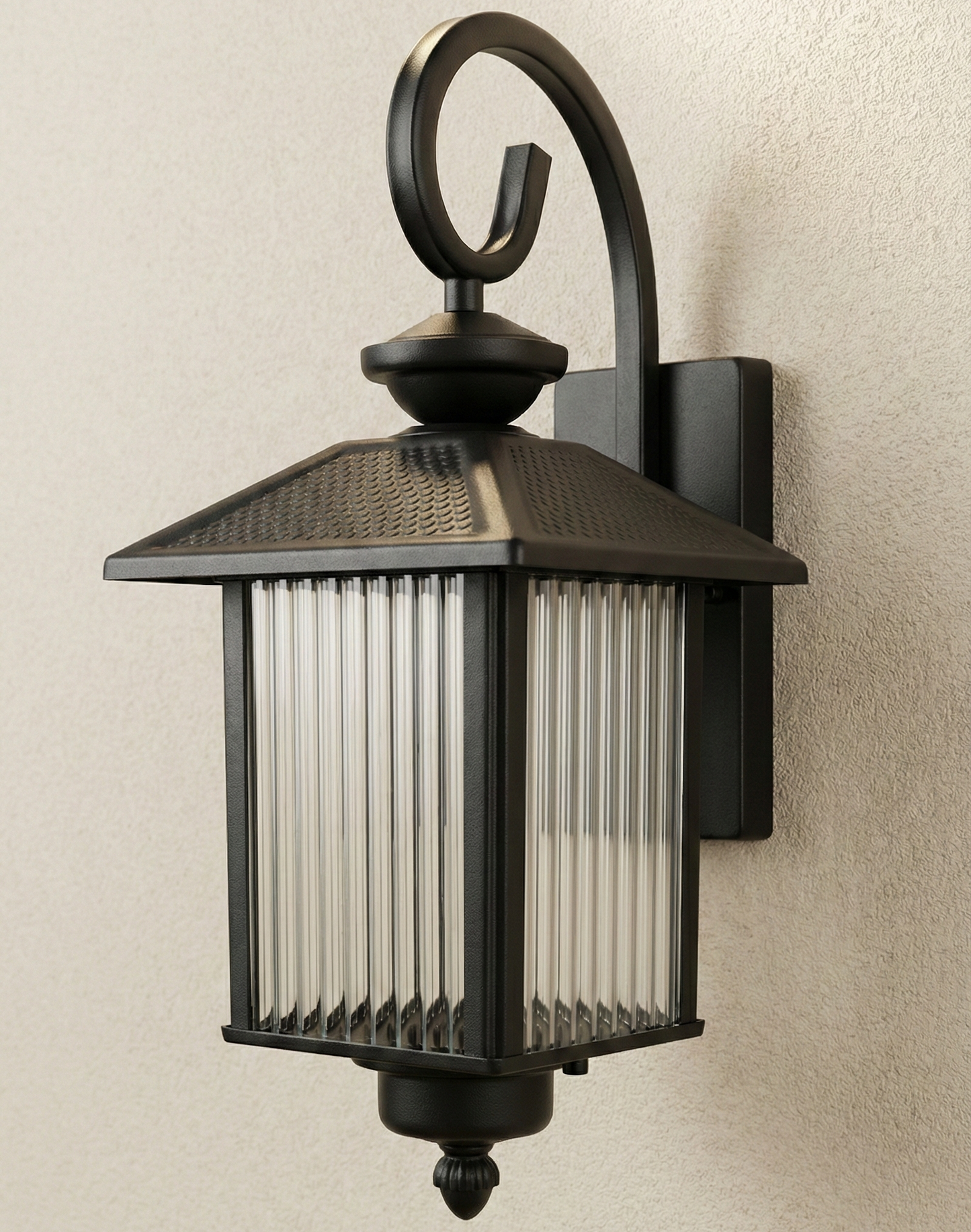 12012/1 Textured Black Wall Lantern
