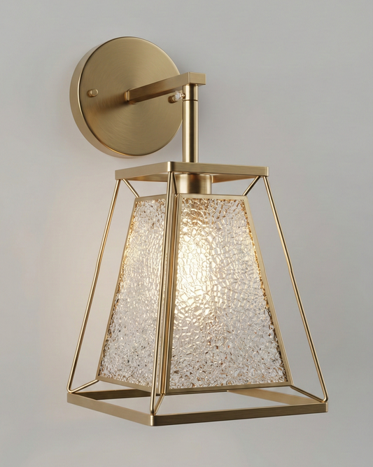Glacial Gold Pyramid Sconce