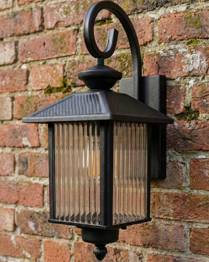 12012/1 Textured Black Wall Lantern