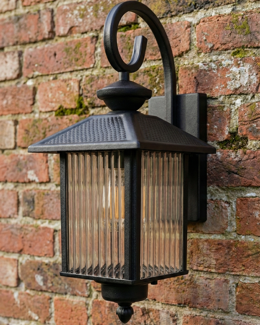 12012/1 Textured Black Wall Lantern