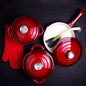 Leopard 7-Piece Enameled Cast Iron Cookware Set
