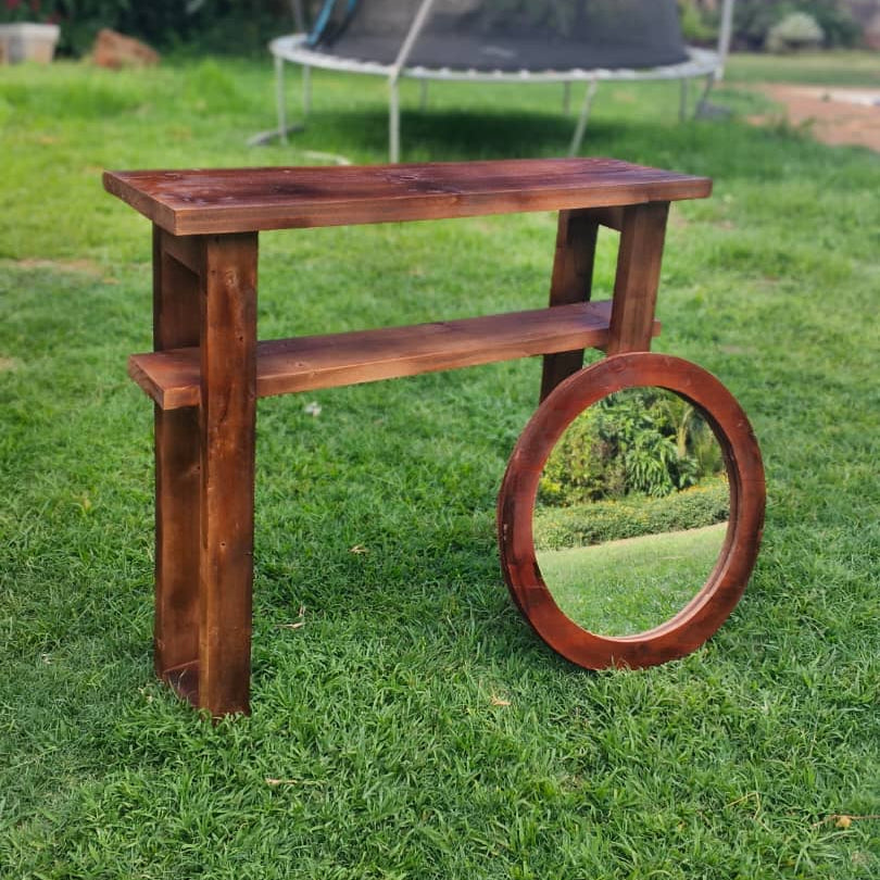 Rustic Reclaimed Pine Entryway Set