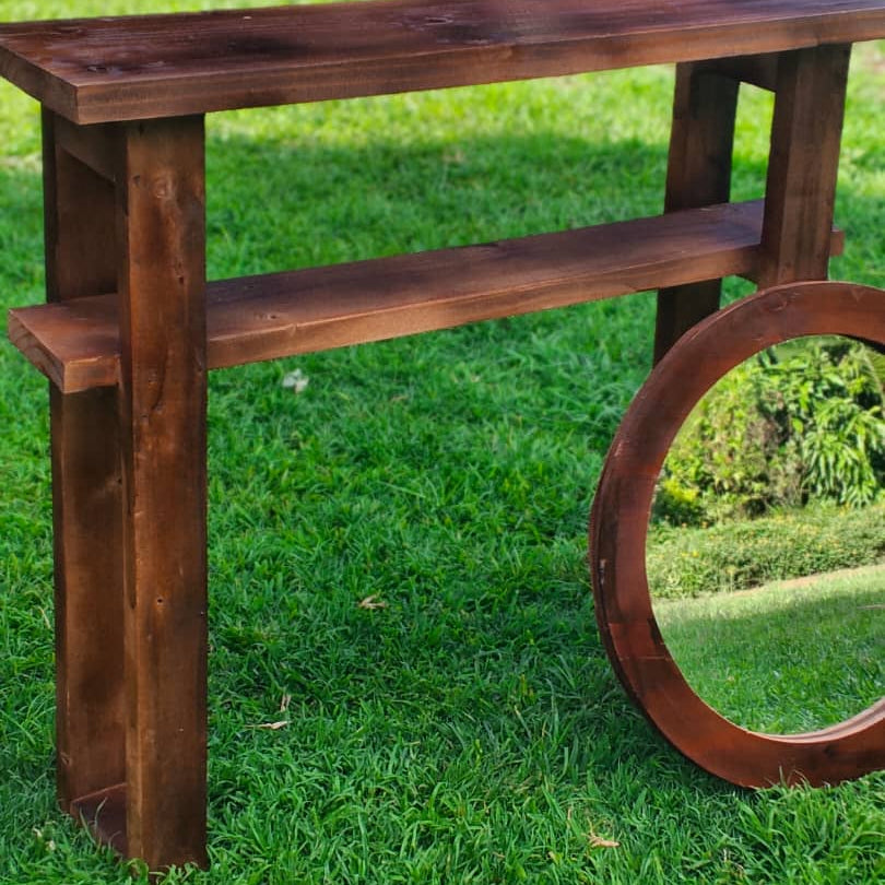 Rustic Reclaimed Pine Entryway Set