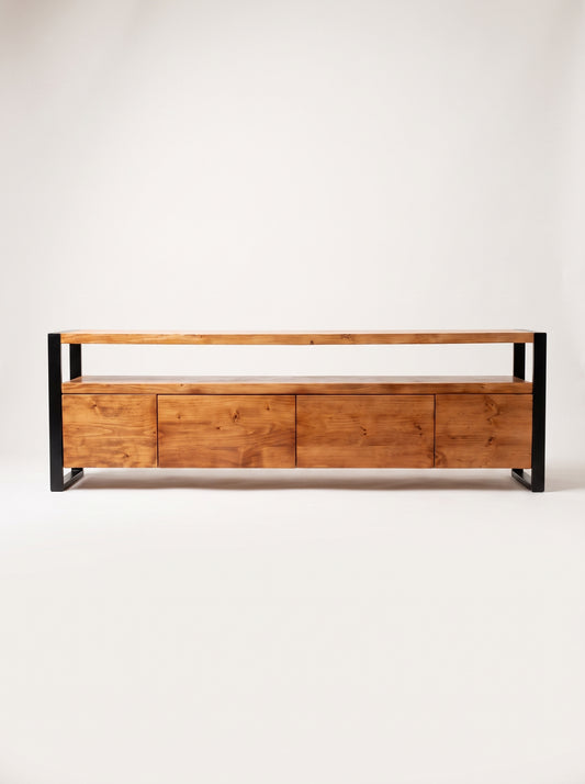 Industrial Pine Wood Media Console [Pre-order]