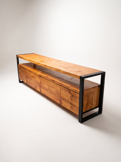Industrial Pine Wood Media Console [Pre-order]