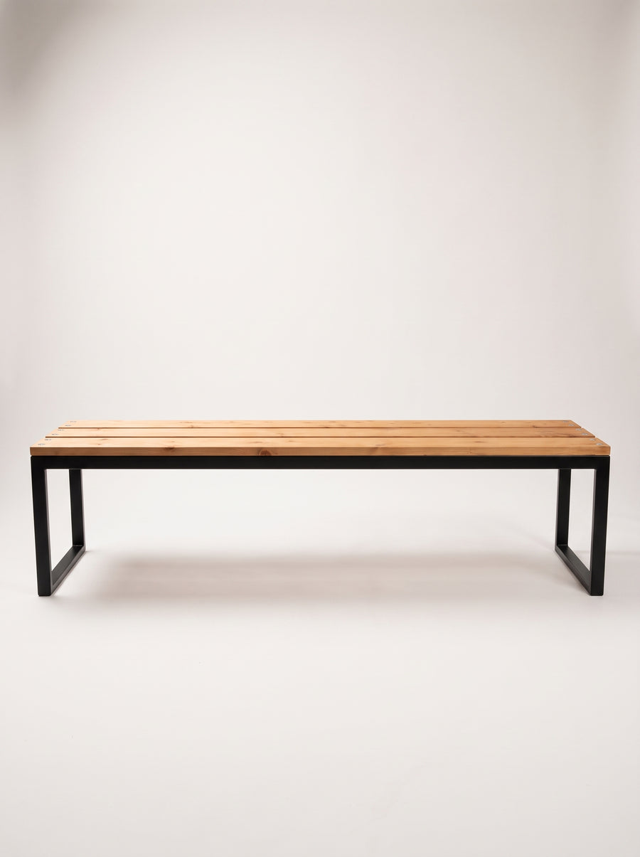 Minimalist Slat Wood Bench