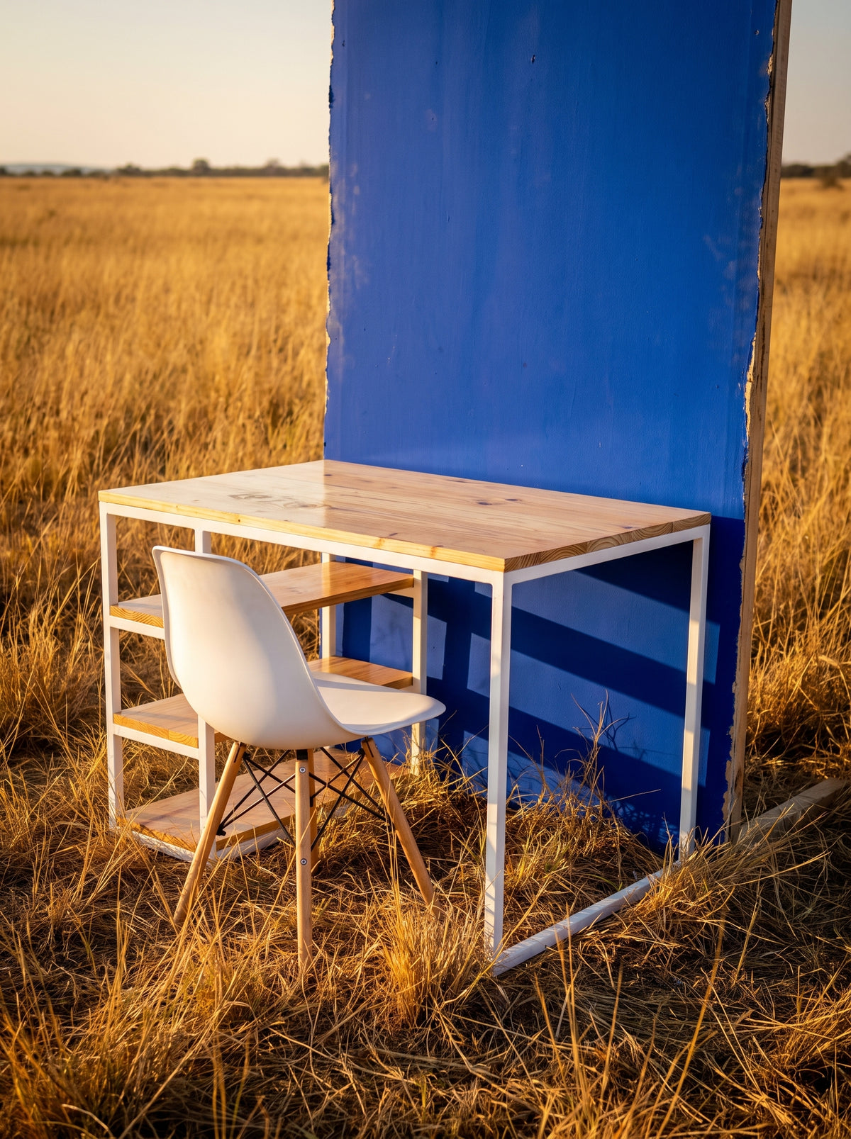 Minimalist Pine Wood Desk