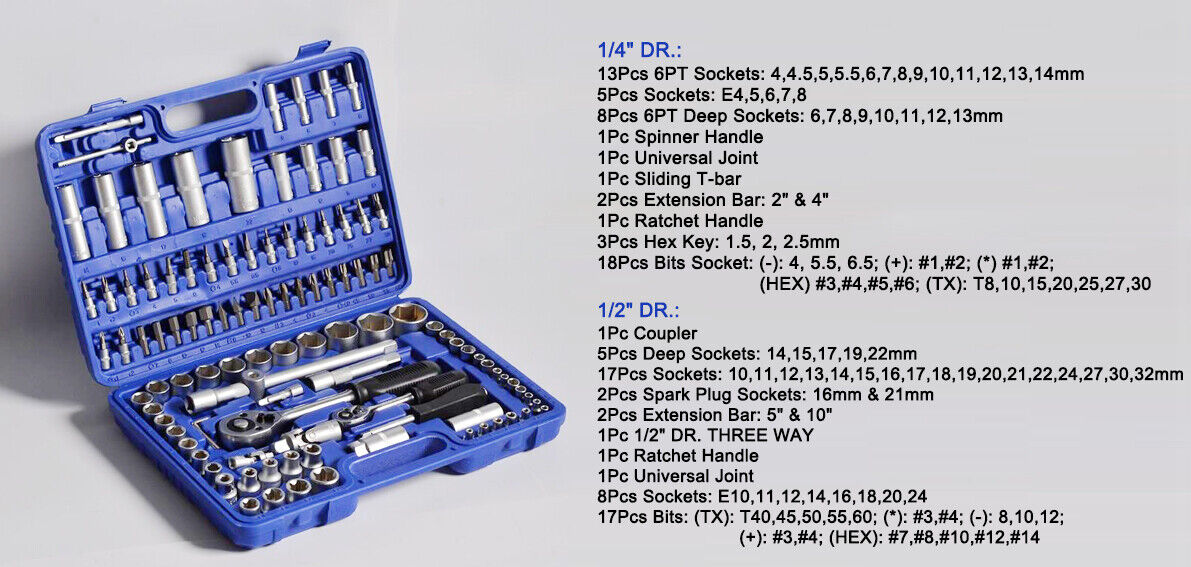 108-Piece Professional Socket Tool Set