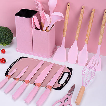 19pc Silicon Knife and Spoon Set