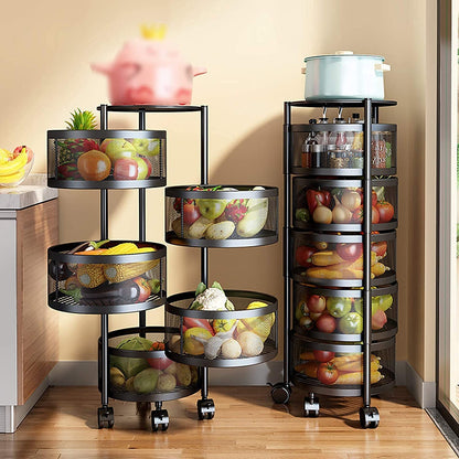 Multi-Tier Rolling Vegetable Basket