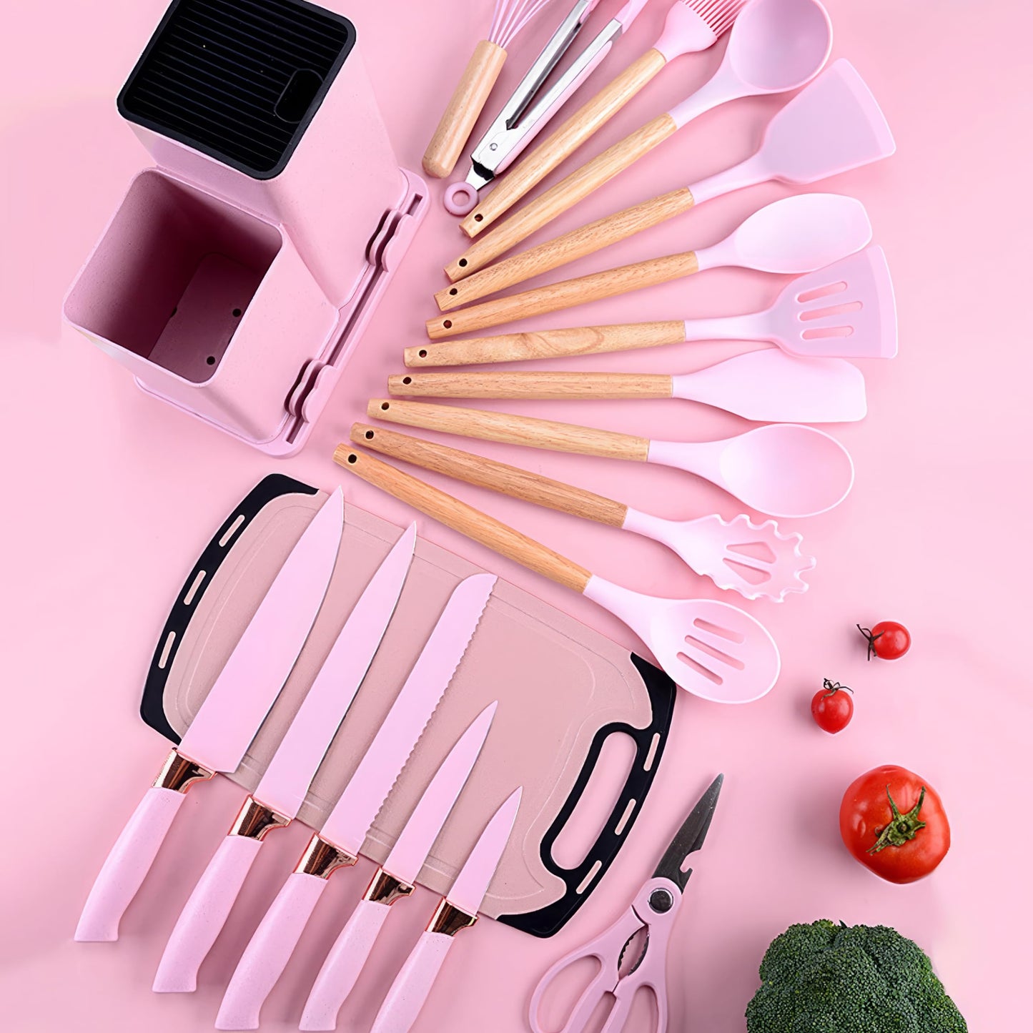 19pc Silicon Knife and Spoon Set