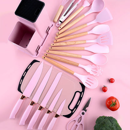 19pc Silicon Knife and Spoon Set