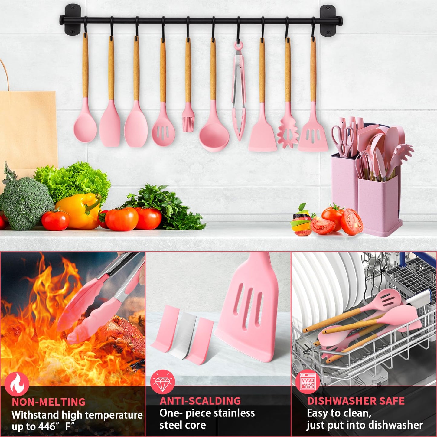 19pc Silicon Knife and Spoon Set