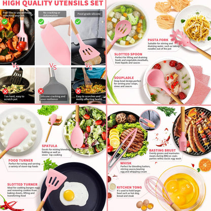 19pc Silicon Knife and Spoon Set